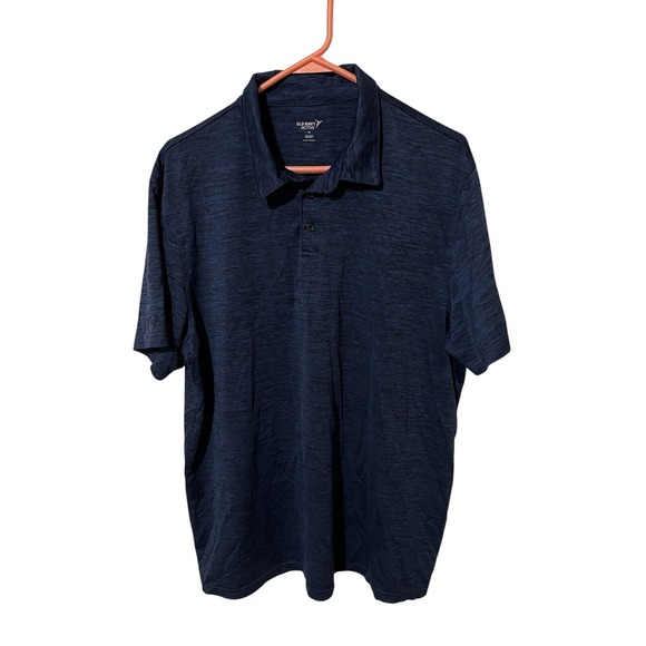 Old Navy Active Other - Old Navy Active Go-Dry Mens Performance Polo Shirt Navy Blue Space Dye XL 604416